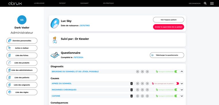 Abrux - plateforme de recommandation clinique en production